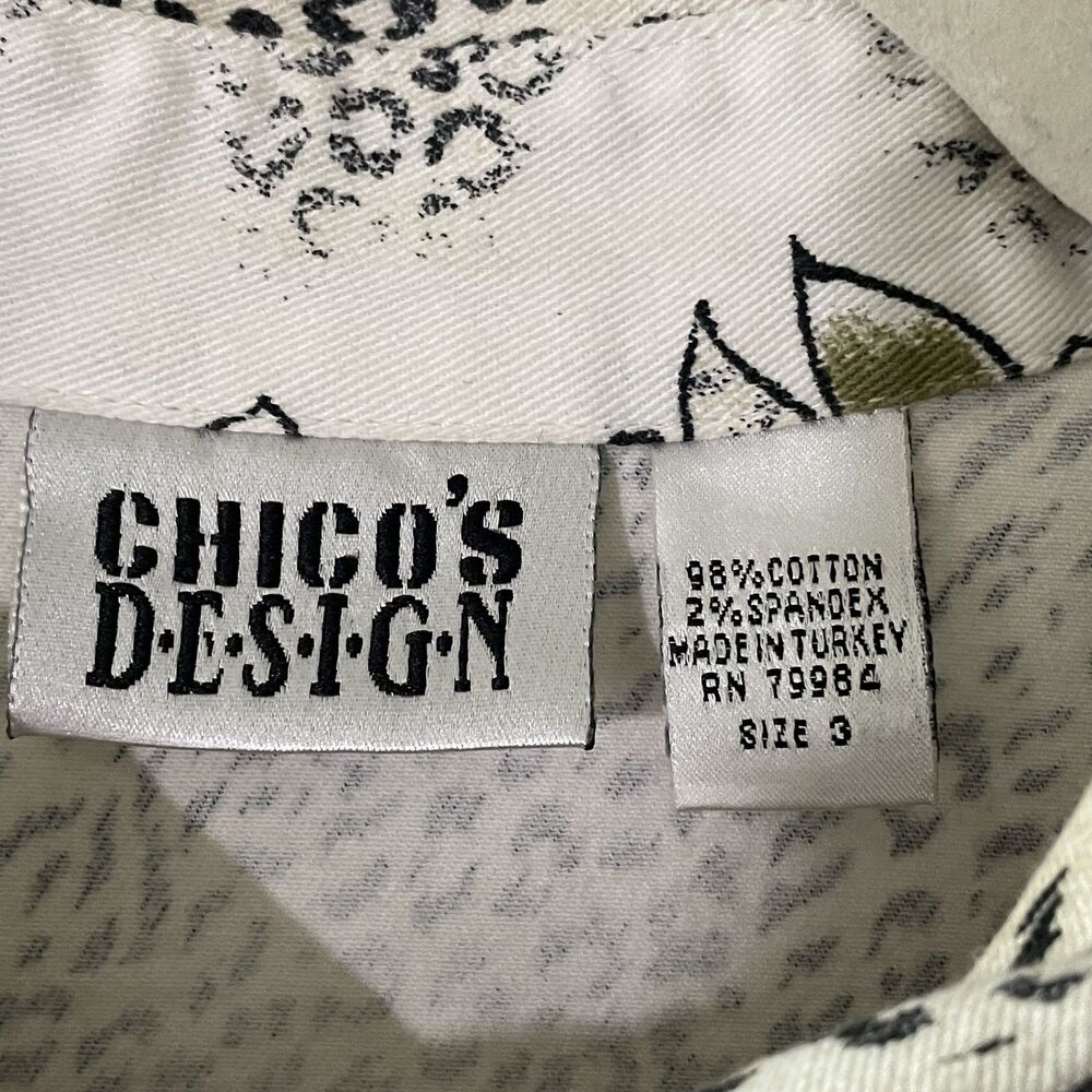 Chico's Design Multicolor Animal/Floral Print Button-Up Shacket Size 3 US XL - Picture 4 of 9